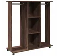 Produktbild: vidaXL Stoffschrank Kleiderständer mit Rollen Braun Eichen-Optik 102x38x110 cm (1-St)