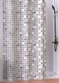 Produktbild: Duschvorhang Badewanne Vorhang Antischimmel wasserabweisend Mosaik grau 200x180