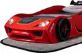 Produktbild: Autobett VENTO Kinderbett 90x200 cm Rennwagen-Bett inkl Lattenrost, Spoiler, LED-Licht, Farbe Rot