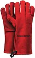 Produktbild: Feuermeister Premium BBQ Grillhandschuh aus Spaltleder, rot, Gr. 12