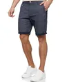Produktbild: Indicode Herren Cuba Chino Shorts mit 5 Taschen aus Baumwollgemisch | Bermuda Sommershorts für Männer Indigo Blue, S