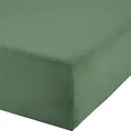 Produktbild: Erwin Müller Boxspringbett-Spannbettlaken Freising Elasthan-Jersey-Stretch - olivgrün Größe 140x200 cm - 160x220 cm - dehnbar, antipilling, bügelfrei, Rundumgummi