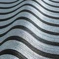Produktbild: 3D Tapete Holzoptik Blau Schwarz glänzend Holzpaneel Luxus Vliestapete modern