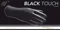 Produktbild: Hercules Sägemann - Black Touch M | Schwarze Einweghandschuhe für Friseure | Puderfreie Latexhandschuhe mit extra langem Roll-Rand | Inhalt: 10 Gummihandschuhe Größe M