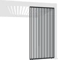 Produktbild: Vertikale Lamellenwand für Pergola | aus Aluminium | 3 Maße | Grau