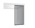 Produktbild: Weide Pavillonseitenteil Vertikale Lamellenwand für Pergola aus Aluminium 3 Maße Grau, 93x234 cm, Seitenteil