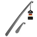 Produktbild: bremermann Schuhlöffel, Schuhanzieher 2er Set, 16 und 58 cm, aus Metall - grau