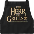 Produktbild: MoonWorks Grill-Schürze für Männer mit Spruch Der Herr des Grills Grillkönig schwarz unisize