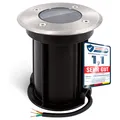 Produktbild: BORU Bodeneinbauleuchte für GU10 Strahler gebürstet IP67 Bodenlampe Außenlampe