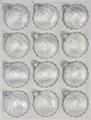 Produktbild: Navidacio Weihnachtsbaumkugel 12 tlg. Glas-Weihnachtskugeln Set in Ice Weiss Silber Regen