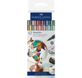 Produktbild: Faber-Castell Marker 12 Metallic Permanentmarker farbsortiert 1,5 mm