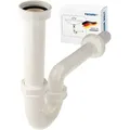 Produktbild: Tecuro - Geruchsverschluss Ablaufgarnitur Siphon für Waschtisch, 1 1/4 Zoll - Kunststoff weiß
