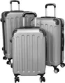 Produktbild: ABS Hartschalen Koffer Set M,L,XL Gepäck Trolley aufrecht rollbar Gronau Silber