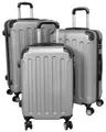 Produktbild: ABS Hartschalen Reise Trolley vier  Rollen Koffer Set (M+L+XL) Gronau Silber