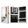 Produktbild: SONGMICS Schmuckschrank, Spiegelschrank, Hängeschrank, abschließbarer Wandschrank, platzsparender Schmuckorganizer, Weihnachten, Weiß-Schwarz JBC51W