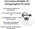 Produktbild: Prima Klima PK160EC-TC 1180 m³/h Ø160mm EC Ventilator klimageregelt AbluftGrow