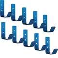 Produktbild: SOTECH 10 x Kleiderhaken Loxten 60 x 20 x 45 mm blau, Garderobenhaken aus echt Edelstahl, Wandhaken mit 3 mm Materialstärke, Jackenhaken mit abgerundeten Kanten
