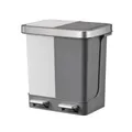 Produktbild: PROREGAL® Mülleimer Funktionale Treteimer mit Soft-Close-Deckel, 10+10L, Weiß/Grau