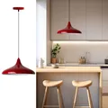 Produktbild: bamyum Champion Küchenlampe Hängend Rot Ø35 cm, Lampenschirm Hängelampe Wohnzimmer, Küchenlampe Deckenleuchte, Skandinavische Pendelleuchte Vintage, Hängelampe Esstisch Wohnzimmer Hängelampe Küche