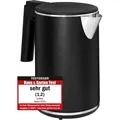 Produktbild: Gutfels Wasserkocher WATER 2020 | Doppelwandig | 1 Liter Füllvolumen | 360° Sockel | max. 2200 Watt | integrierter Filter | Überhitzungs-/Trocke... - Schwarz