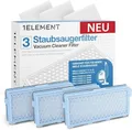 Produktbild: 3 Filter für Miele Staubsauger [Compact C1 & C2, Complete C2 & C3, S8340] – 3 HEPA Filter und 3 Motorfilter für Allergiker gegen Feinstaub und Gerüche [S4000, S5000, S6000 & S8000 Series]