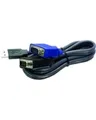 Produktbild: TRENDnet TK CU06 Tastatur- / Video- / Maus- KVM- Kabel USB HD-15 M M 1.8 m Schwarz (TK-CU06)