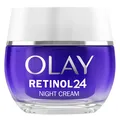 Produktbild: Olay Retinol 24 Feuchtigkeitsspendende Nachtcreme für das Gesicht, Hautpflege mit Vitamin E, Antioxidans, Well-Aging über Nacht: Glättend, erneuert und spendet Feuchtigkeit, 50 ml