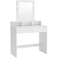 Produktbild: VASAGLE Schminktisch weiß 80/40/145 cm weiß, 145x40 cm