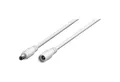Produktbild: Goobay GOOBAY DC-Adapterkabel 2,5 mm, DC-Stecker auf DC-Kupplung, weiß, 3 m Verlängerungskabel