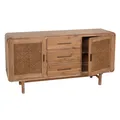 Produktbild: B-Ware Sideboard MCW-M47, Rattan Akazie Massiv-Holz gebeizt 83x160x45cm 47kg