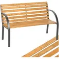 Produktbild: Tectake Gartenbank Michaela 2 Sitzer Aus Holz und Stahl  119 50 x 62 x 83 cm Braun