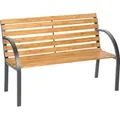 Produktbild: tectakeTM Gartenbank 2-Sitzer aus Holz 119,5x62x83cm Chinesische Tanne für In- & Outdoor - Wetterfest - Braun
