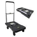 Produktbild: TRUTZHOLM Plattformwagen klappbar 150 kg Tragkraft Ladefläche 68x40 cm 3-Fach höhenverstellbare Teleskopstange Transportwagen Rollwagen Transportkarre Klappwagen Transporthilfe Handwagen