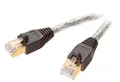 Produktbild: Vivanco Cat 6 Netzwerkkabel 1:1 verschaltet mit vergoldeten Kontakten und doppelt geschirmt, RJ45 Stecker 2.0 m transparent