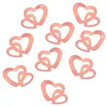 Produktbild: Oblique-Unique® 100 Stk Deko Doppel Herzen - Farbwahl (rose gold)