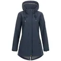 Produktbild: Ankerglut Damen Softshellmantel Kurzmantel Mit Kapuze Gefüttert Übergangsjacke #Ankerglutbrise Softshelljacke, Navy, 46 EU