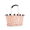 Produktbild: reisenthel carrybag XS kids – Stabiler Einkaufskorb XS im Kids Design mit praktischer Innentasche und reflektierenden Streifen – Namensschild auf der Innenseite - wasserabweisendes Design rose