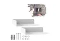 Produktbild: SO-TECH® Wandregal Eckregal HOVER 20/30 x 15/20 x 3 cm inkl. Befestigungsset, 2-tlg., Wandmontage, für Bad Küche oder Wohnzimmer, Weiß