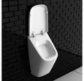 Produktbild: Vitra Wand-WC-Befestigung Vitra Urinal mit Deckel - Wand Pissoir Urinalbecken Komplettset, (Hänge-Urinal Männer Urinal, Wand-Urinal mit Urinal-Absaug-Siphon), Keramik Pisuar mit Antibakterieller Beschichtung