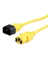 Produktbild: ROLINE Apparate-Verbindungskabel IEC320 C14/C13 gelb 3m 3 m IEC (19.08.1532)
