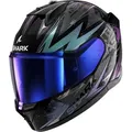 Produktbild: Shark D-Skwal 3 Blast-R Helm, schwarz/grün/blau, XL (61) - Schwarz