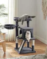 Produktbild: Kratzbaum Katzenkratzbaum Kletterbaum Kratzbrett rauchgrau 96cm FEANDREA PCT51G