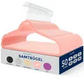 Produktbild: Kleiderbügel Platzsparend Rosa, 50 Stück Kleiderbügel Samt rutschfest, Hanger...