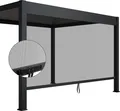 Produktbild: Juskys Seitenwand 4 m für Lamellendach Tahiti - Aluminium & Stoff - Anthrazit