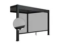 Produktbild: Juskys Seitenwand für Lamellendach Tahiti - Rollo 4 m - Aluminium & Stoff - Zubehör Anthrazit
