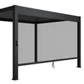 Produktbild: Juskys Seitenwand für Lamellendach Tahiti - Rollo 4 m - Aluminium & Stoff - Zubehör für Pergola - Sonnenschutz für Garten & Terrasse - Anthrazit
