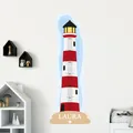 Produktbild: Personalisierte Wandtattoo Messlatte Leuchtturm mit Namen für Kinderzimmer