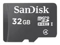 Produktbild: SanDisk microSDHC 32GB Class 4 + SD Adapter Mobile