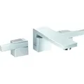 Produktbild: hansgrohe AXOR Edge 3-Loch Waschtischarmatur Unterputz, Wandmontage, Auslauf 190 mm, Push-Open Ablaufgarnitur, Diamantschliff, 46061000, Farbe: Chrom