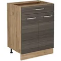 Produktbild: Küchenunterschrank R-line, Edelgrau, 60 Cm Mit Schublade, Ohne Arbeitsplatte Vicco